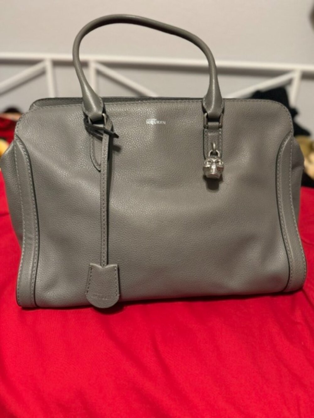 Alexander McQueen Tote Bag with Skull Charm and Clochette